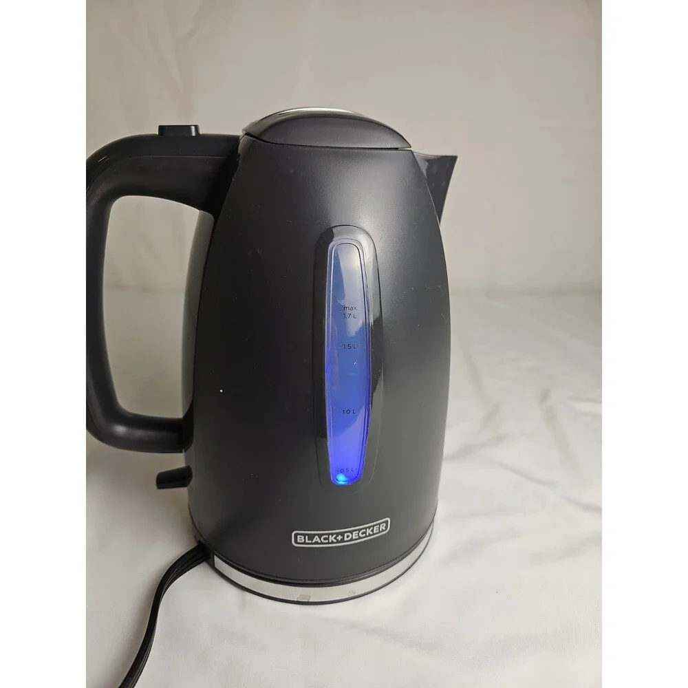 Black+Decker 1.7L Electric Cordless Water Kettle Black w/ Base Tested Works